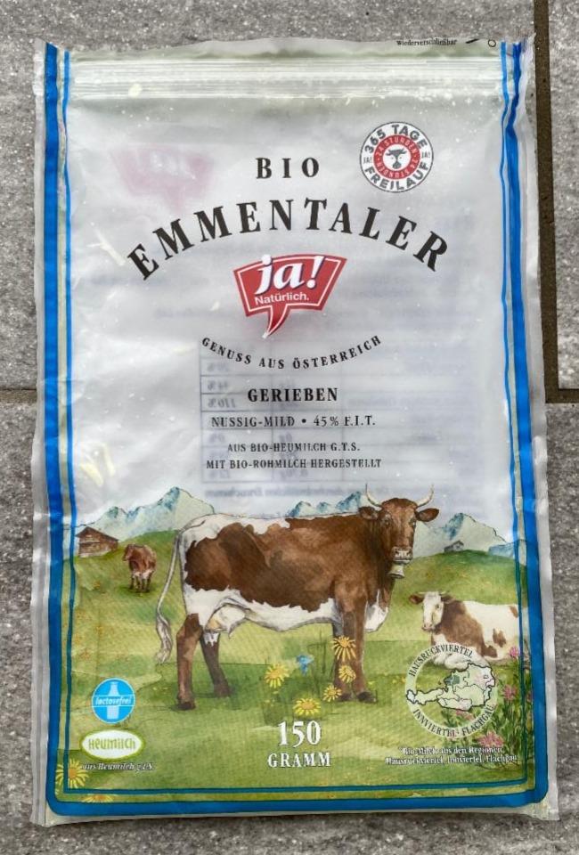 Fotografie - Bio emmentaler gerieben Ja! Natürlich.