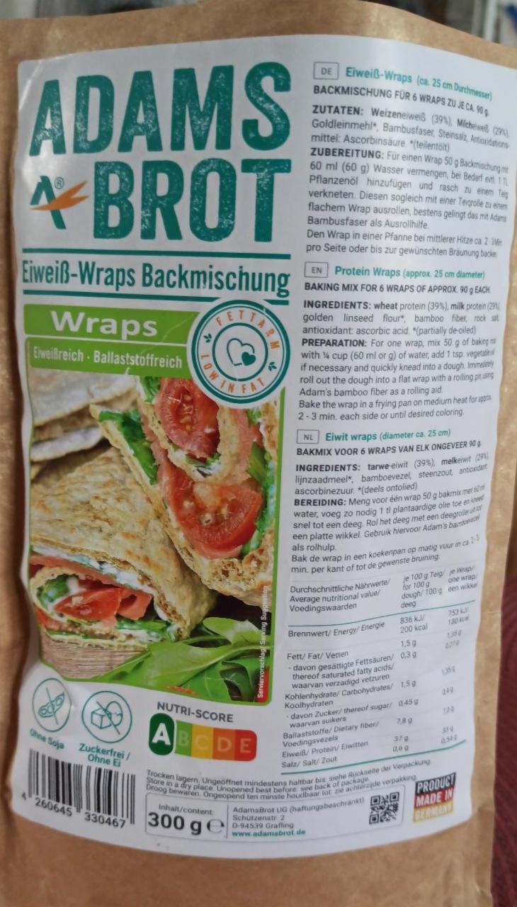 Fotografie - Wraps Adams brot