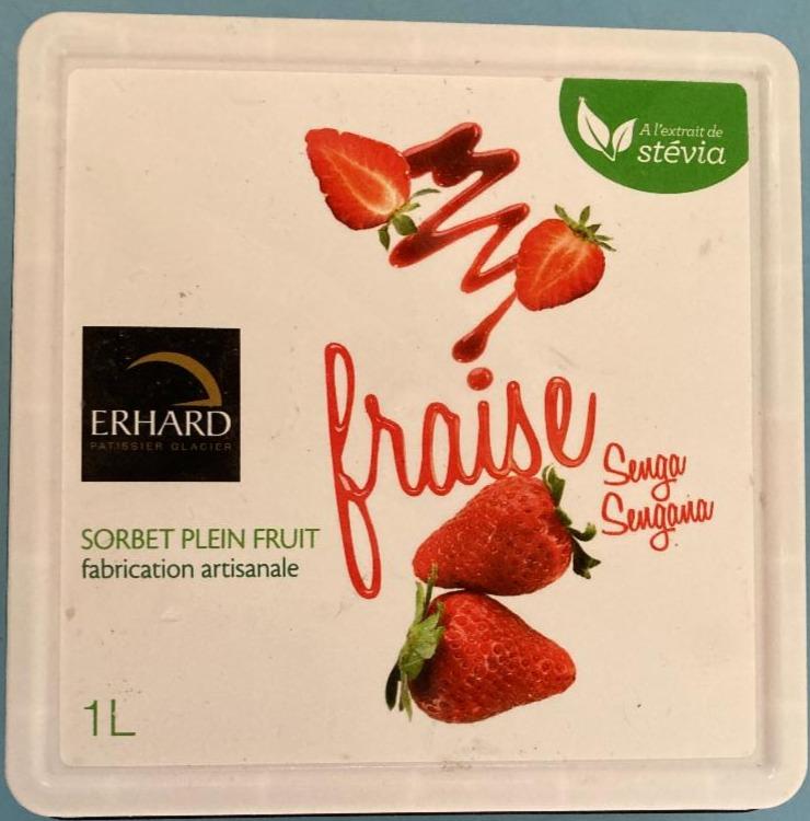 Fotografie - Sorbet Fraise senga au stévia Erhard