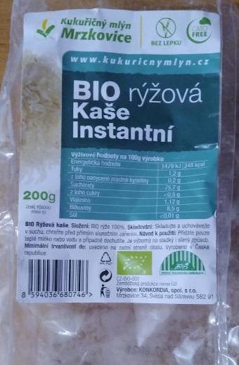 Fotografie - Bio rýžová kaše instantní Kukuřičný mlýn Mrzkovice