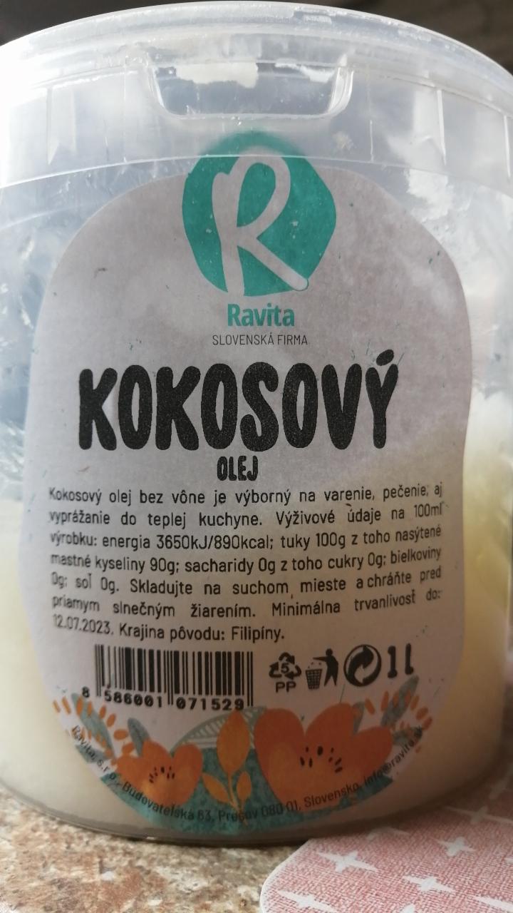 Fotografie - Kokosový olej RAVITA