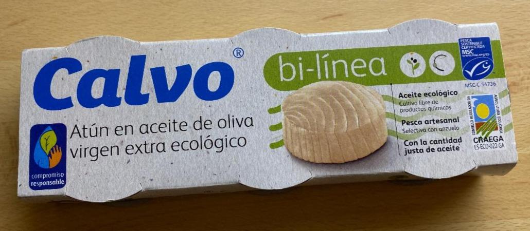 Fotografie - Bi-línea atún en aceite de oliva virgen extra ecológico Calvo