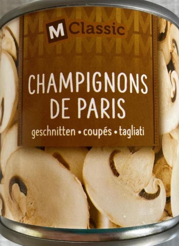 Fotografie - Champignons de Paris žampiony krájené ve slaném nálevu M-Classic