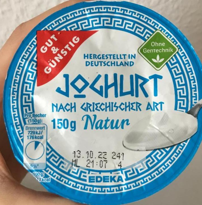 Fotografie - Joghurt nach griechischer Art Gut&Günstig Edeka