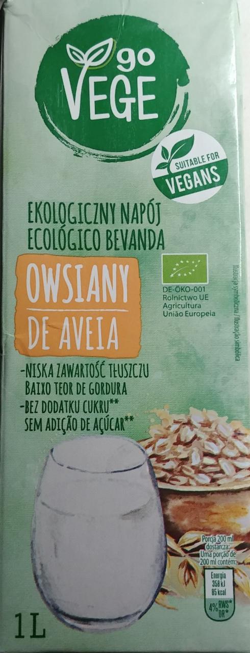 Fotografie - Ekologiczny napój owsiany de aveia bio GoVege