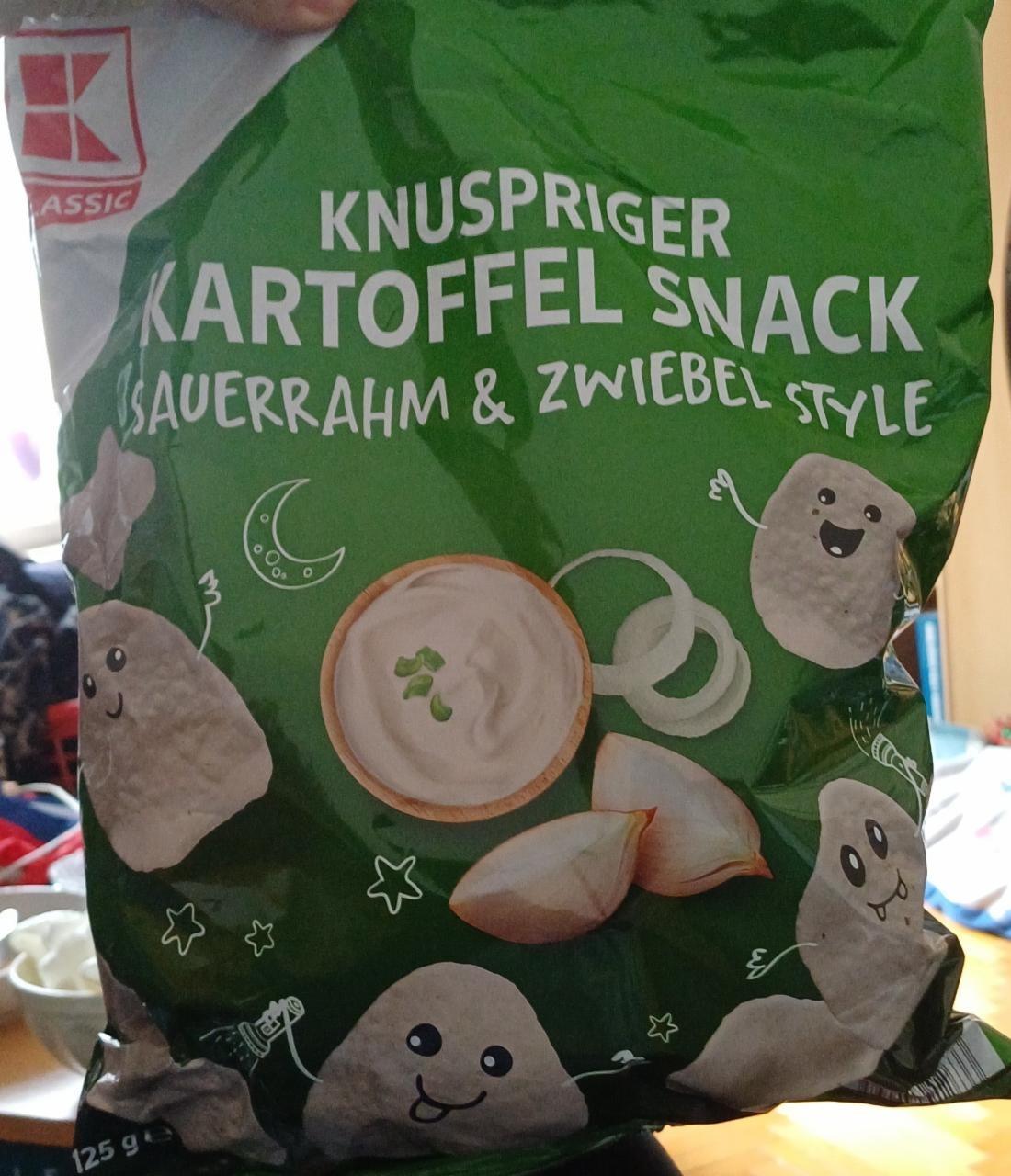 Fotografie - Knuspriger kartoffel snack sauerrahm & zwiebel style K-Classic