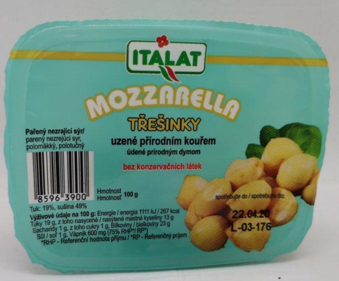 Fotografie - Mozzarella třešinky uzené Italat