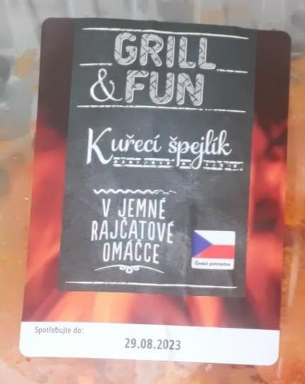 Fotografie - Kuřecí špíz v jemné rajčatové omáčce Grill & Fun