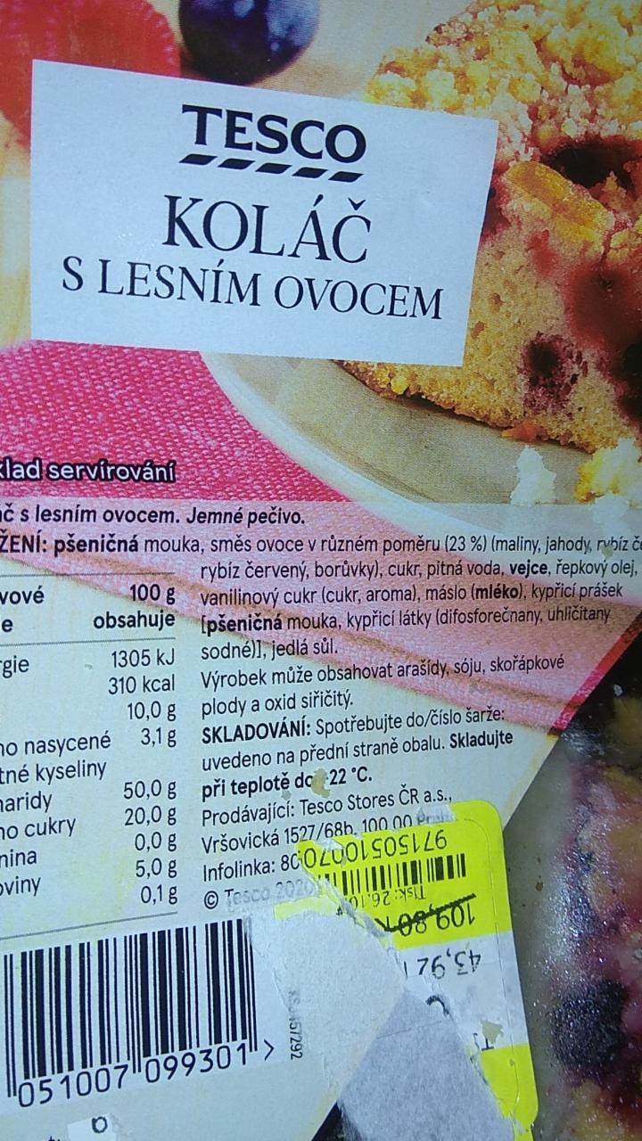 Fotografie - koláč s lesním ovocem Tesco