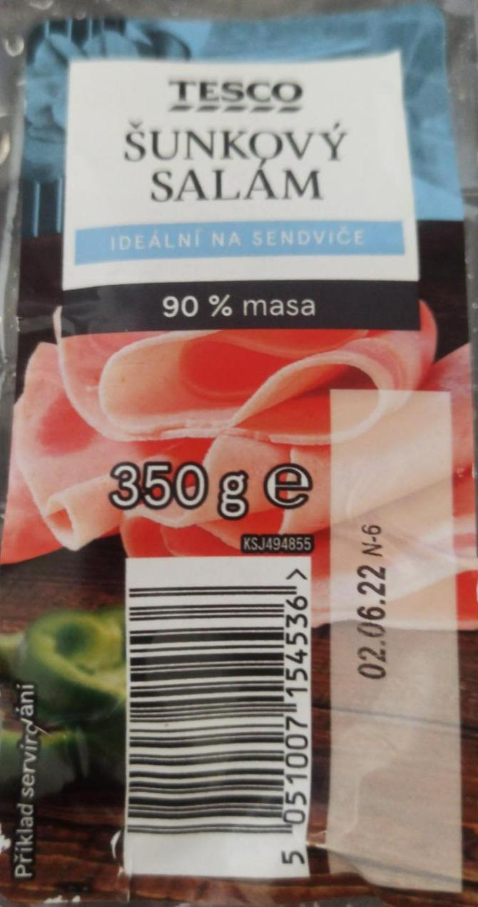 Fotografie - Šunkový salám Tesco 90 % masa