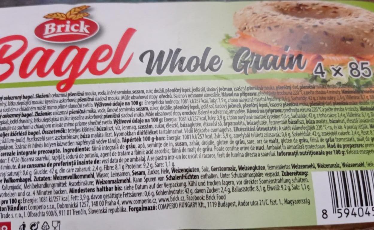 Fotografie - Brick bagel Whole Grain