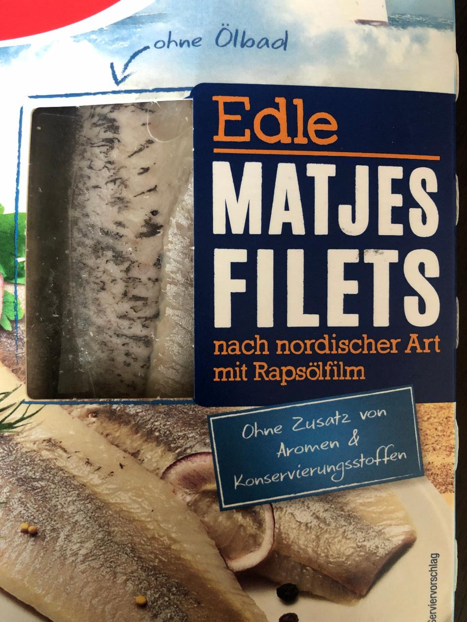 Fotografie - Edle Matjesfilets nach nordische Art mit Rapsölfilm Gut & Günstig