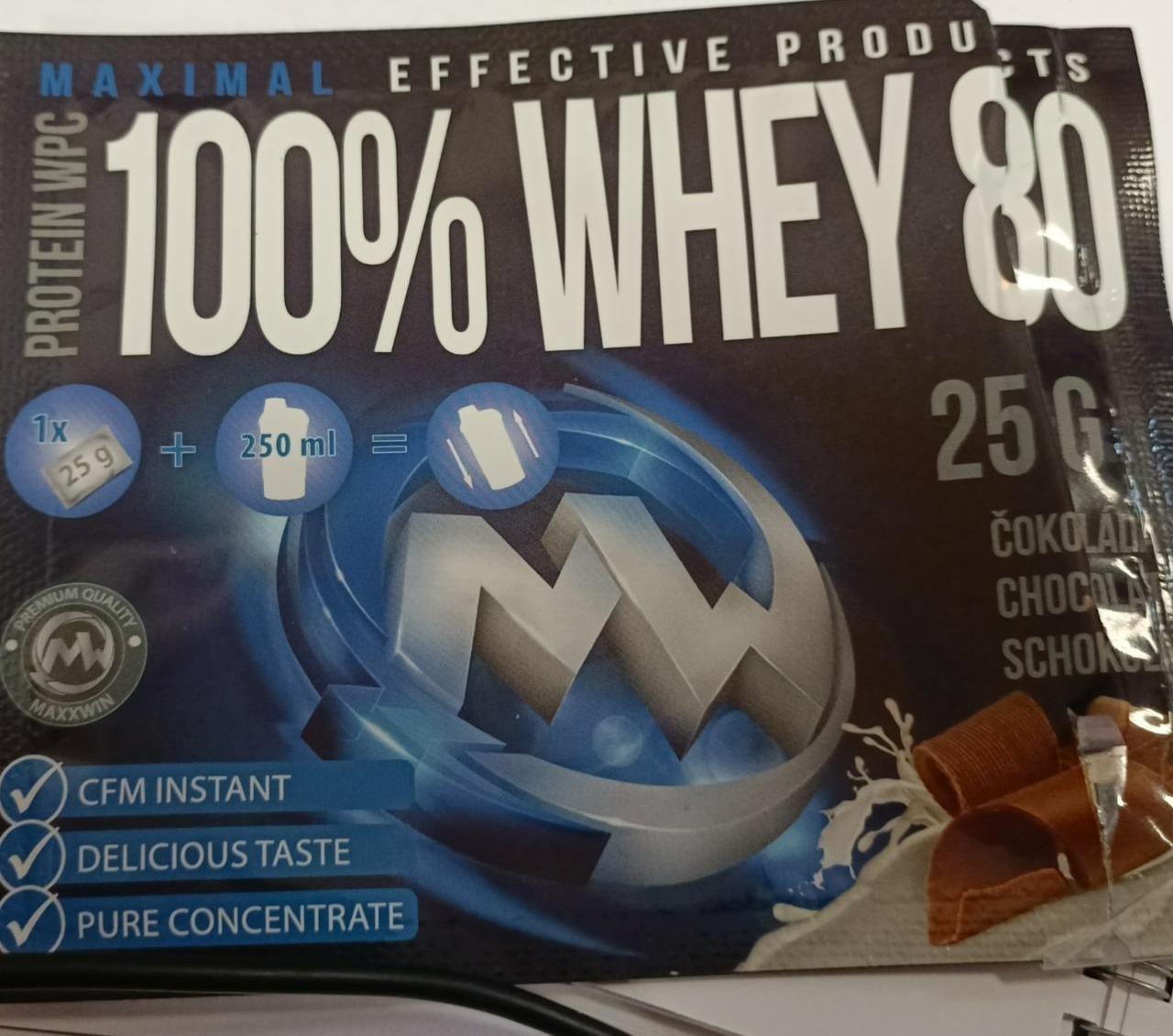 Fotografie - Maximal Protein WPC 100% Whey 80 čokoláda Maxxwin