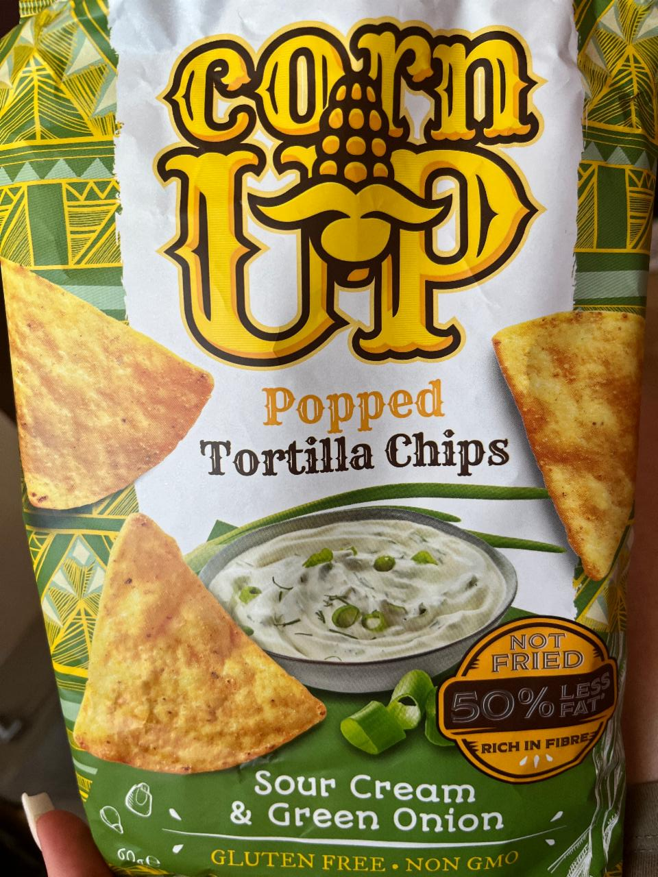 Fotografie - Popped Tortilla Chips Nacho Cheese & Juicy Jalapeňos Corn Up