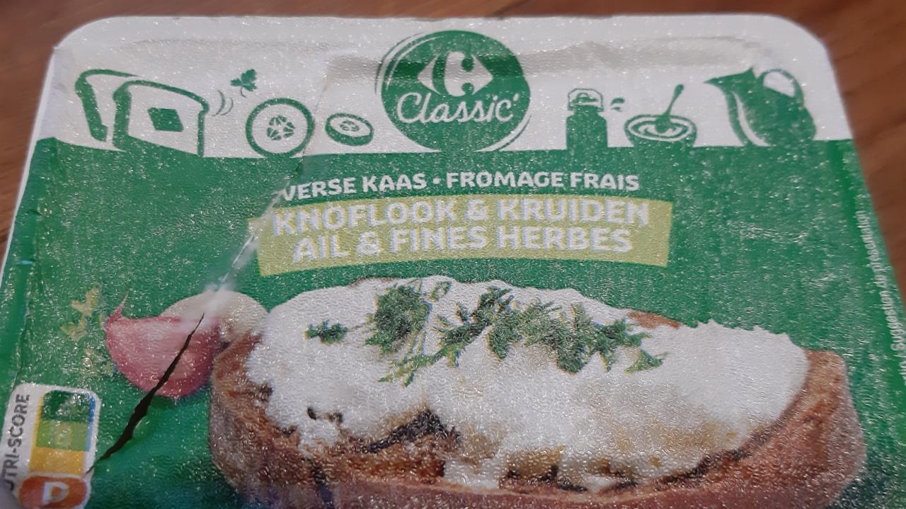 Fotografie - Fromage frais Ail & Fines Herbes Carrefour Classic'