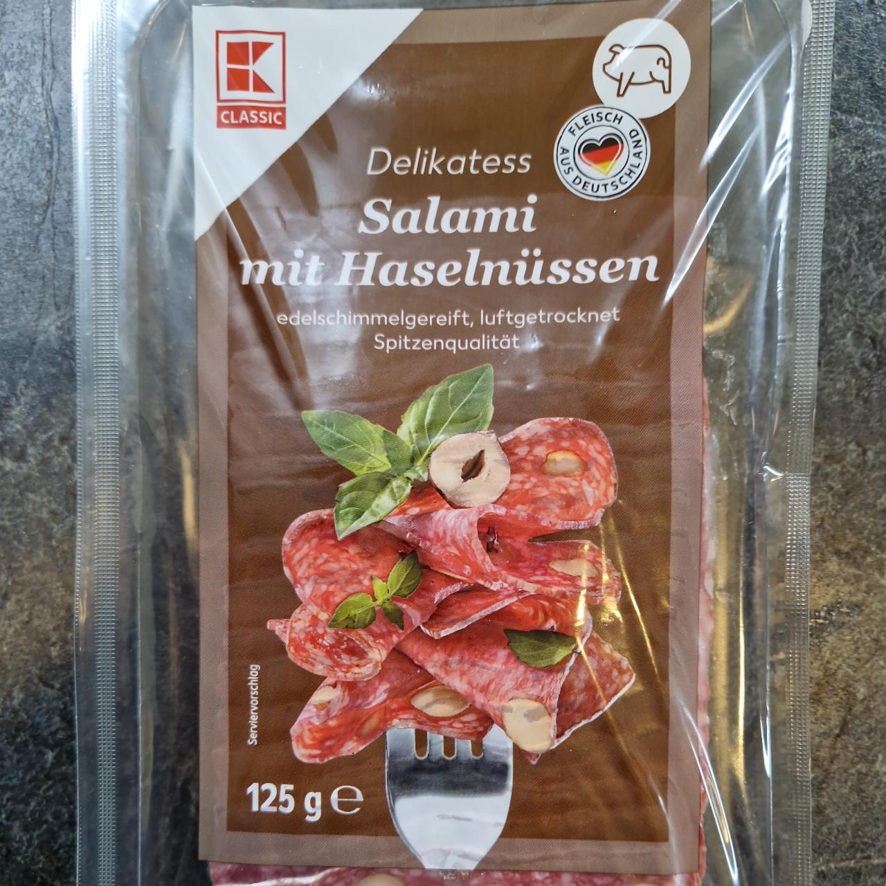 Fotografie - Salami mit Haselnüssen K-Classic