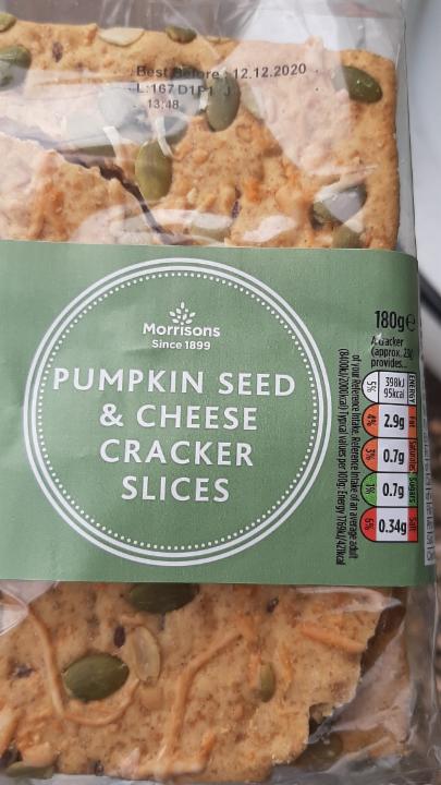 Fotografie - Pumpkin Seed & Cheese Cracker Slices Morrisons