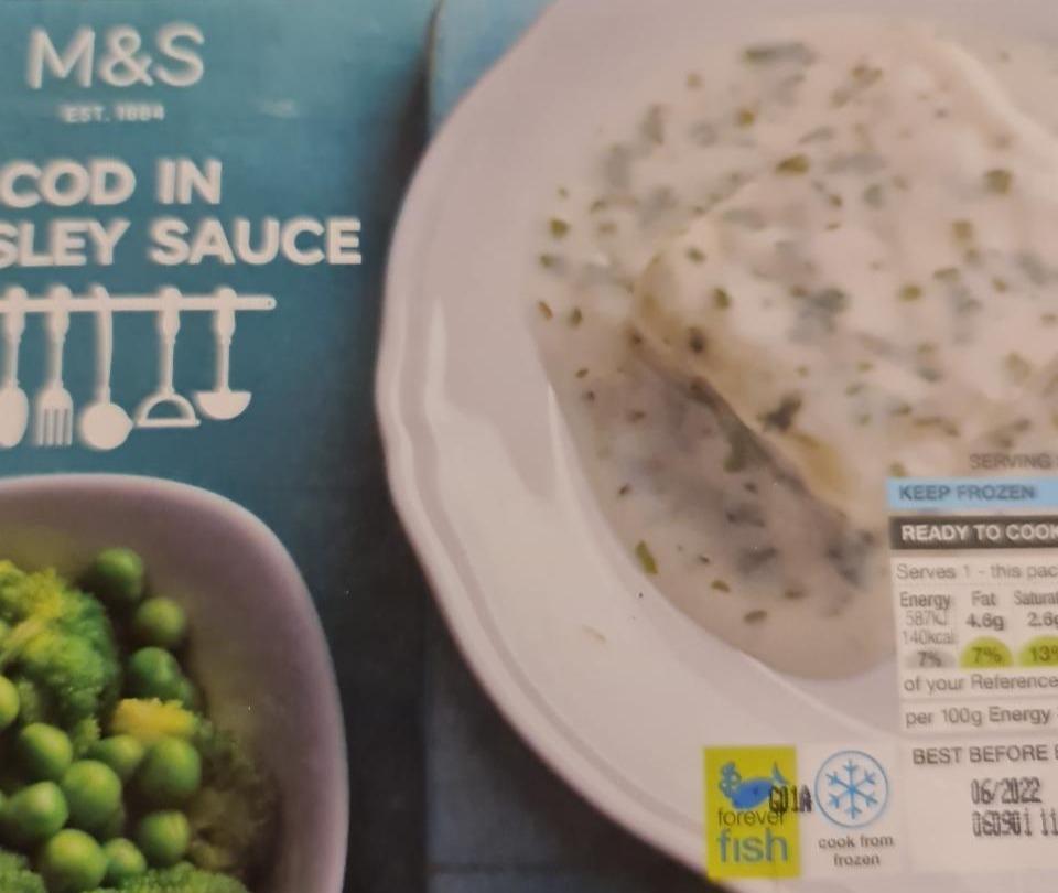 Fotografie - Cod in parsley sauce Marks & Spencer