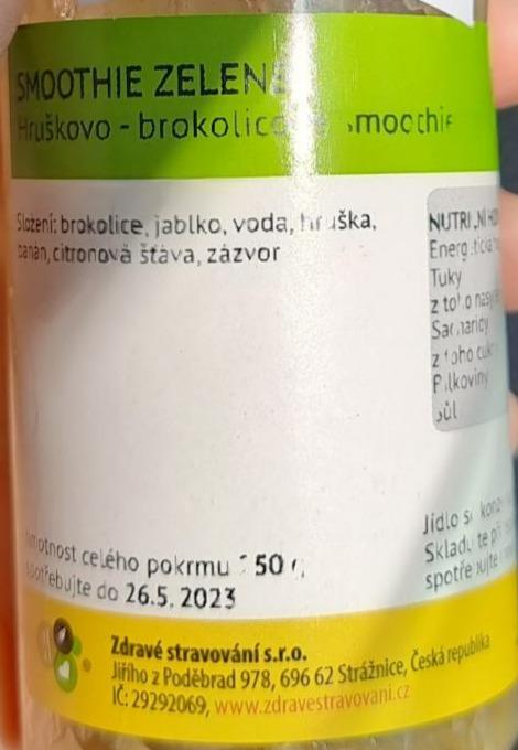 Fotografie - Hruškovo-brokolicové smoothie Zdravé stravování