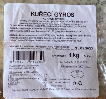 Fotografie - Kuřecí Gyros Comrico