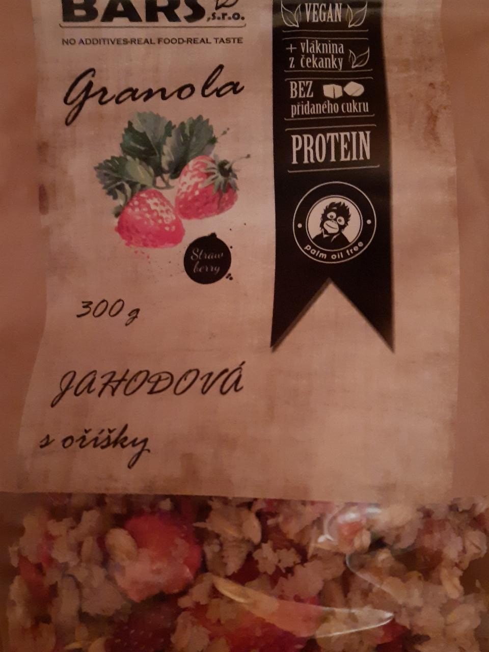 Fotografie - Granola jahodová s oříšky protein Natural Bars