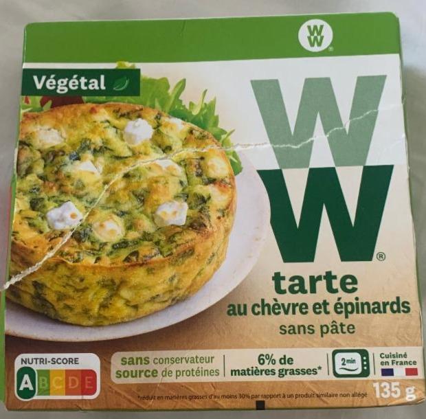 Fotografie - tarte au chèvre et epinard sans pate WW