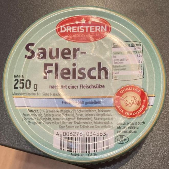 Fotografie - SauerFleisch nach Art einer Fleischsülze Dreistern