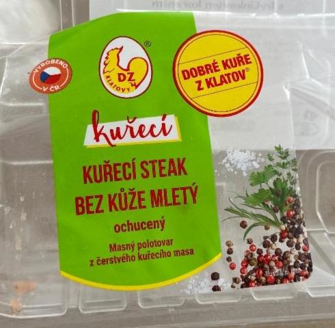 Fotografie - Kuřecí steak bez kůže mletý ochucený DZ Klatovy