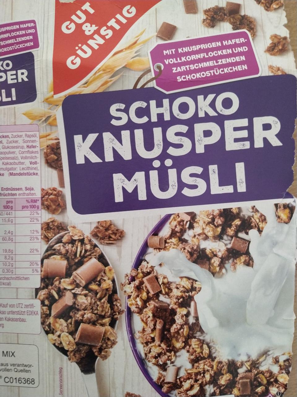 Fotografie - Schoko knusper Müsli Gut&Günstig