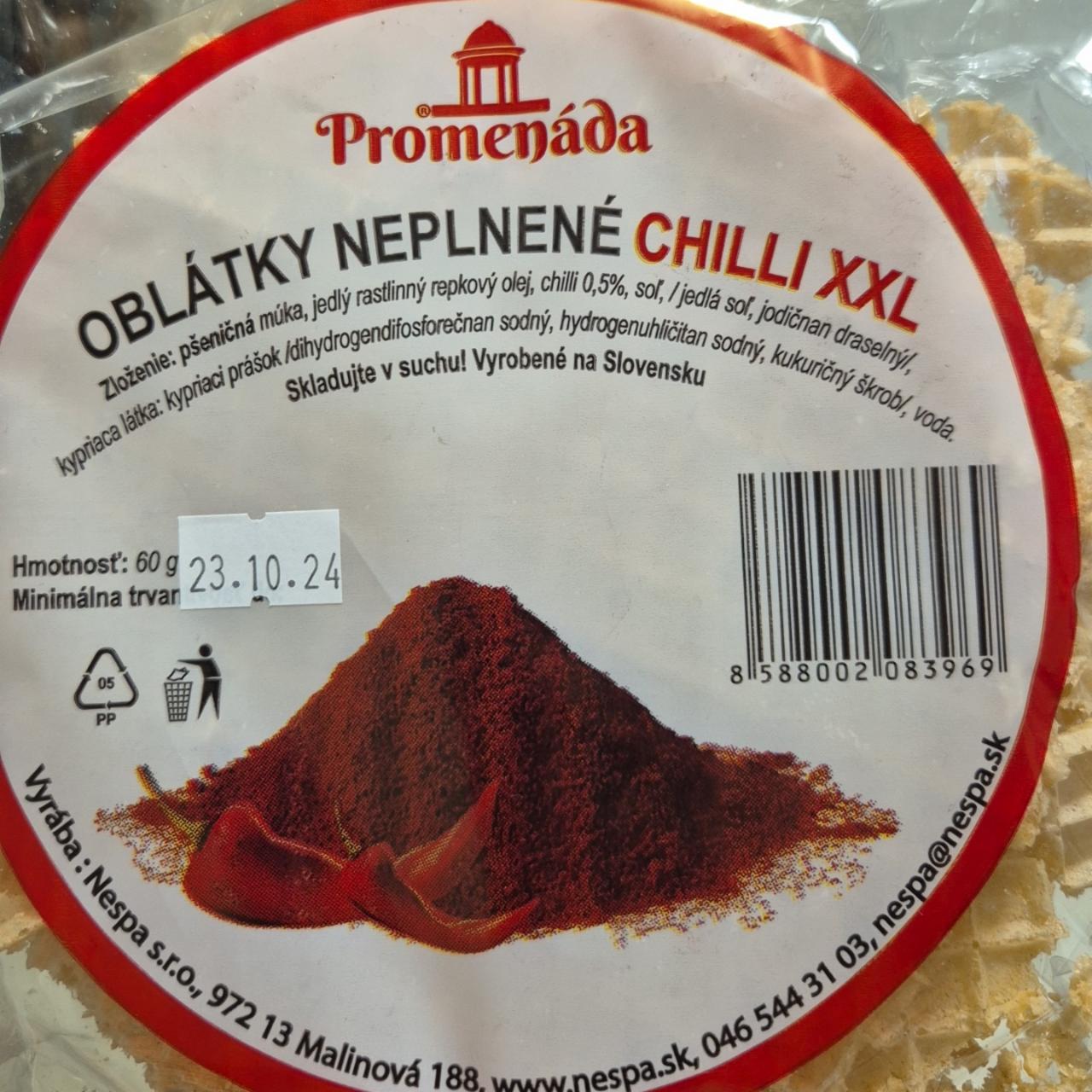 Fotografie - Oblátky neplnené chilli XXL Promenáda