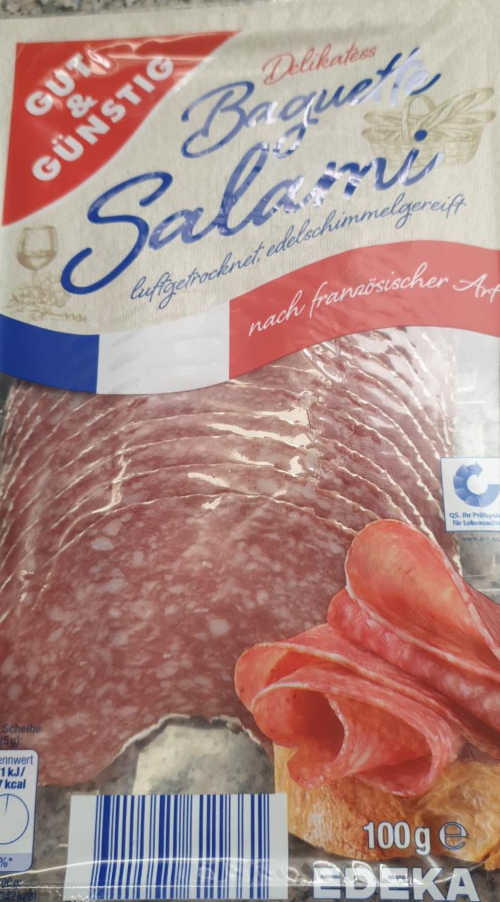 Fotografie - Delikatess Baguette Salami Gut & Günstig