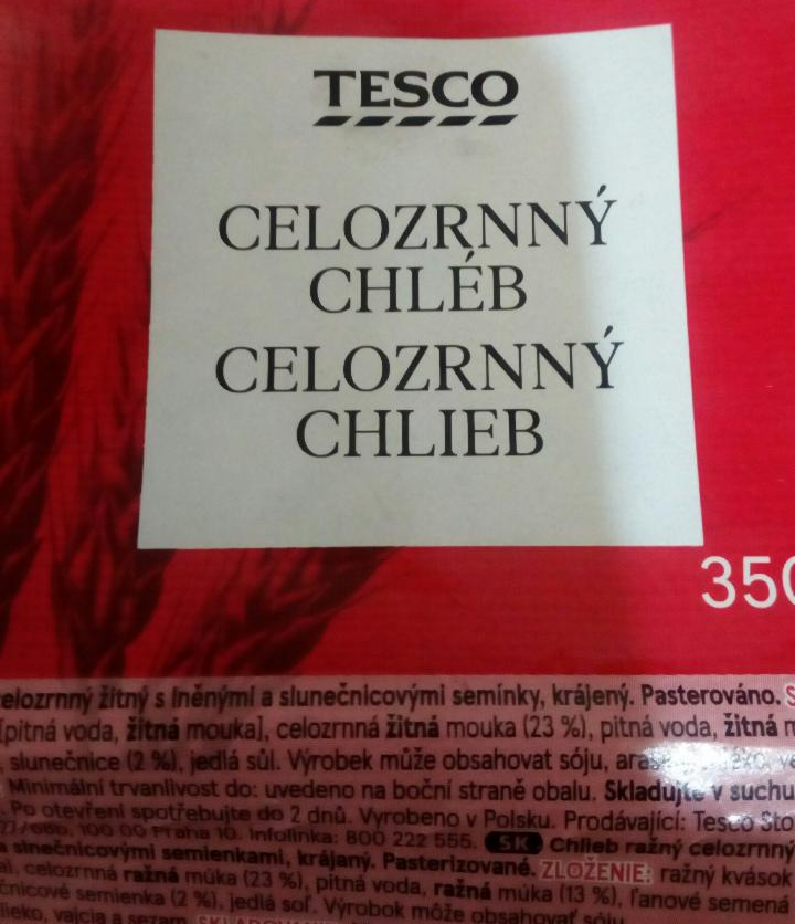 Fotografie - celozrnný chléb Tesco