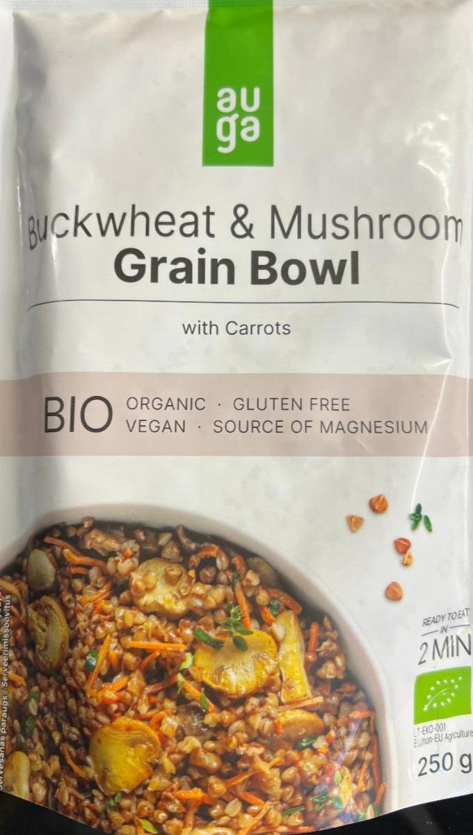 Fotografie - Buckwheat & Mushrooms Grain Bowl with Carrots Auga