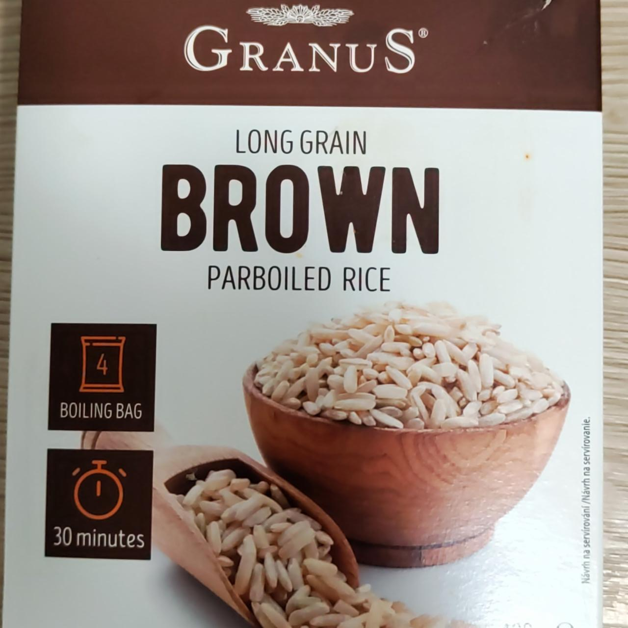 Fotografie - Long Grain Brown Parboiled Rice Granus