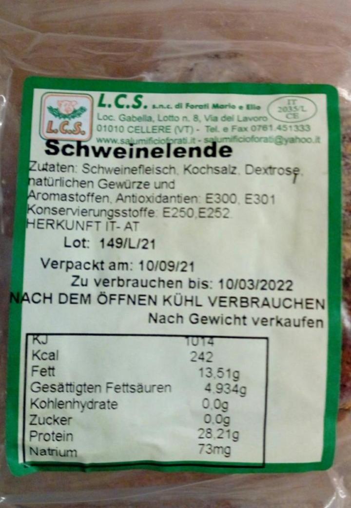 Fotografie - Schweinelende L.C.S.