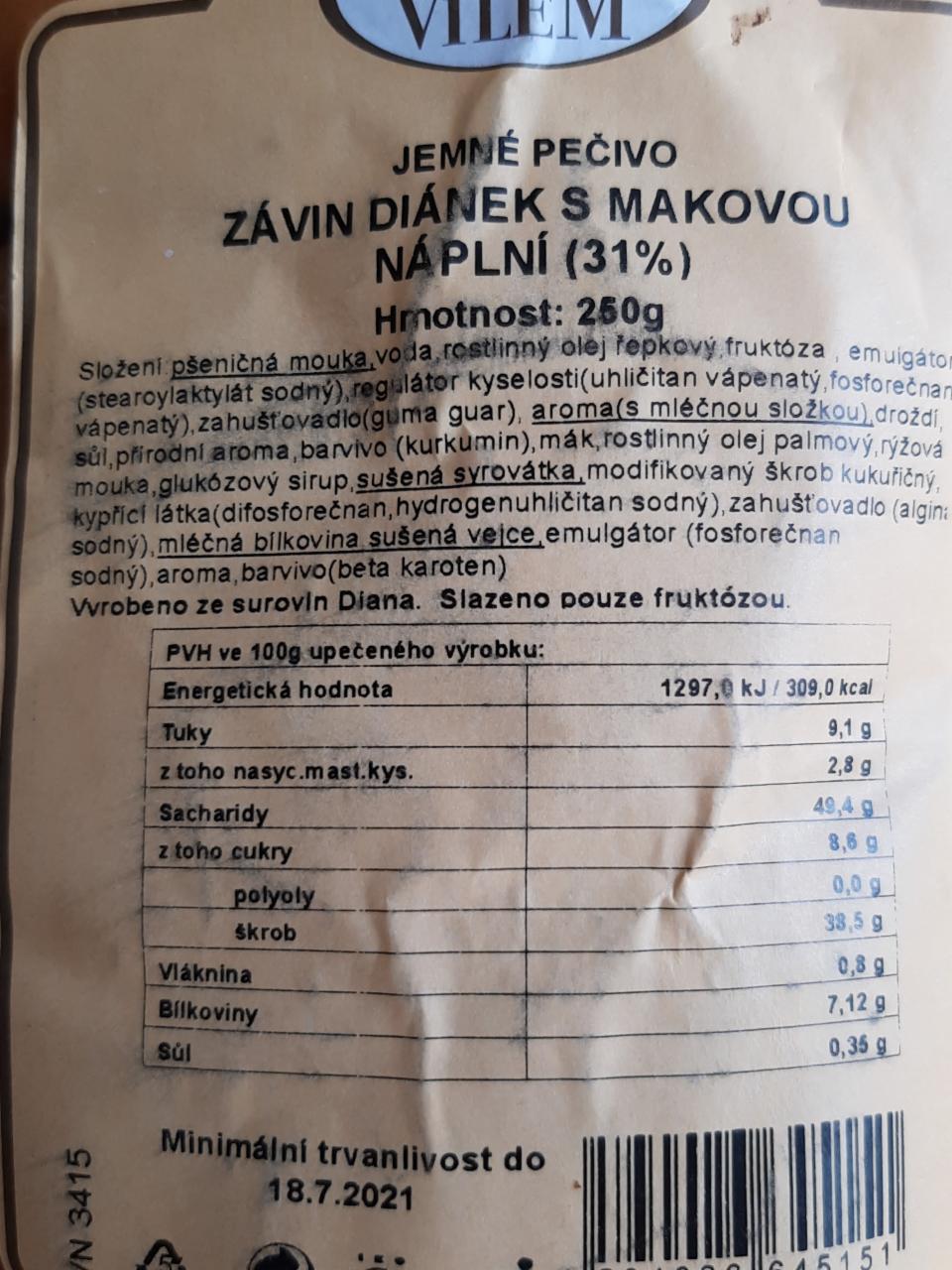 Fotografie - závin diánek s makovou náplní (31%)