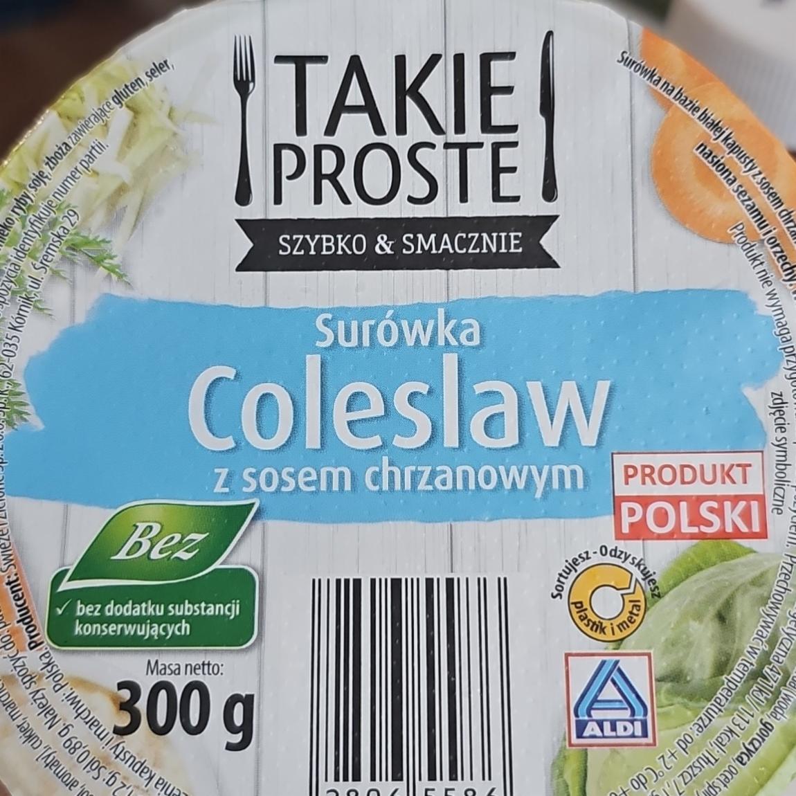 Fotografie - Surówka Coleslaw z sosem chrzanowym Takie Proste