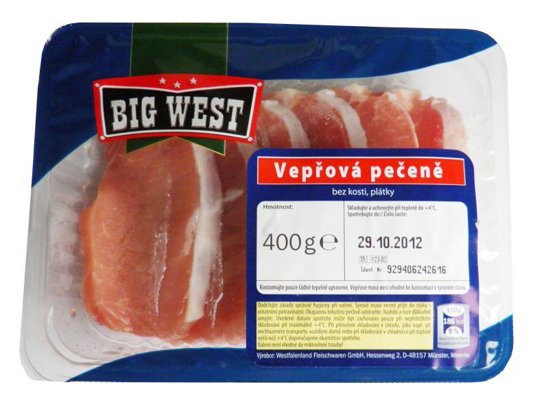 Fotografie - vepřová pečeně bez kosti plátky Big West