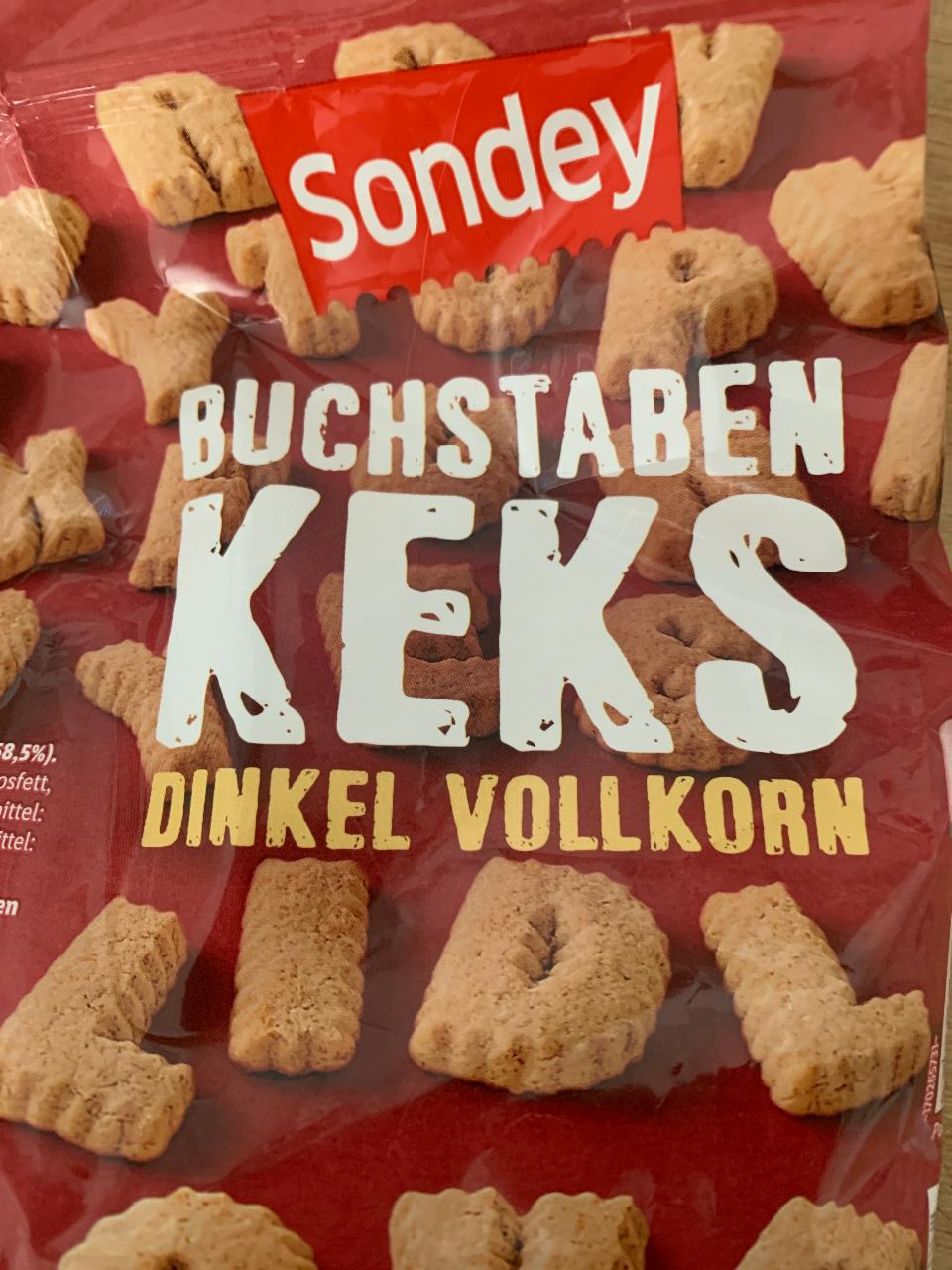 Fotografie - Buchstaben Kekse Dinkel Vollkorn Sondey