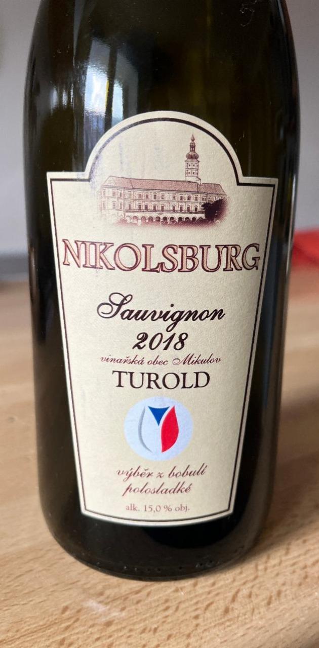 Fotografie - Sauvignon 2018 TUROLD výběr z bobulí polosladké Nikolsburg