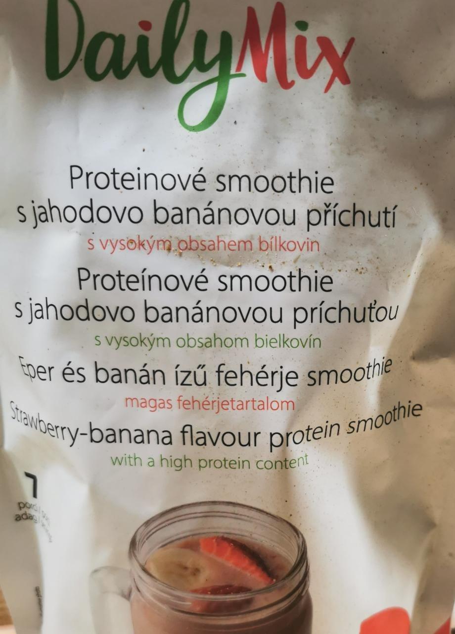 Fotografie - Proteinové smoothie s jahodovou banánovou příchutí Dailymix