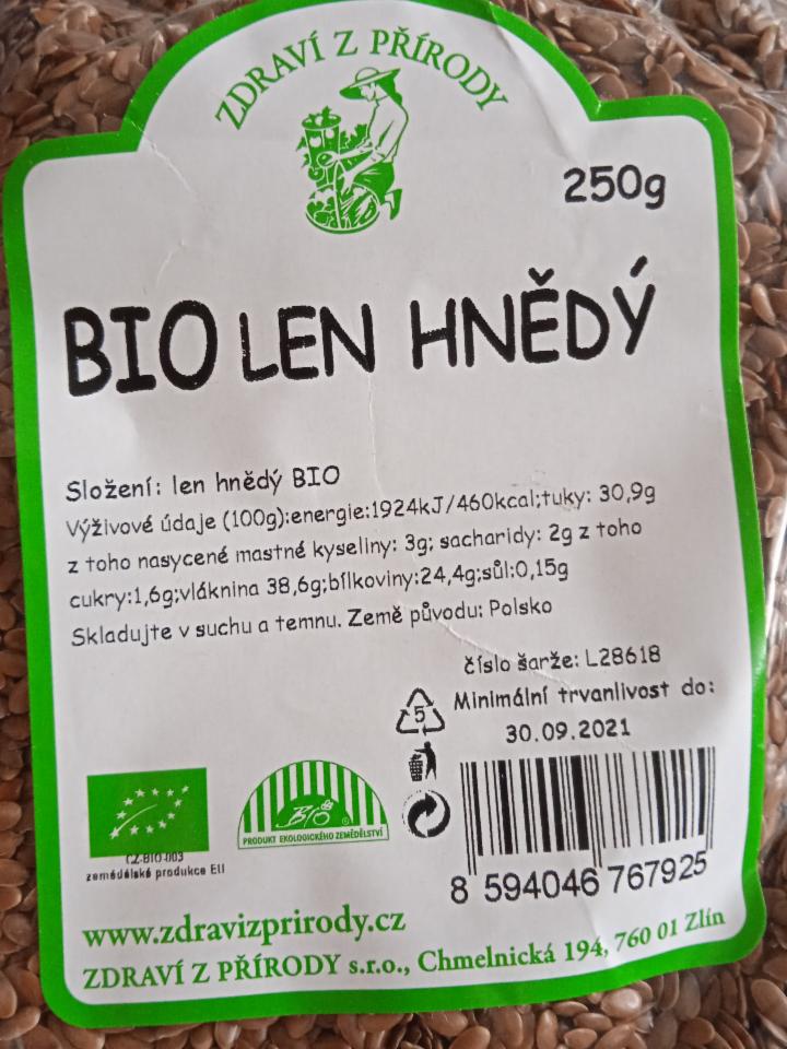 Fotografie - Bio Len hnědý Zdraví z přírody