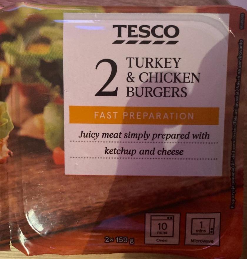 Fotografie - 2 Turkey & Chicken Burgers Tesco