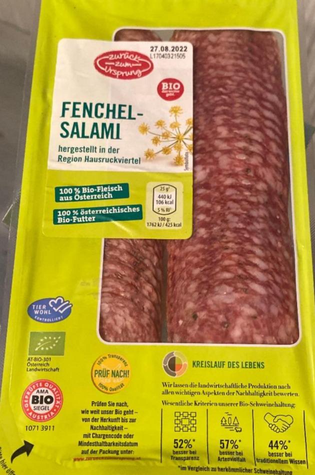 Fotografie - Fenchel-salami bio Hofer