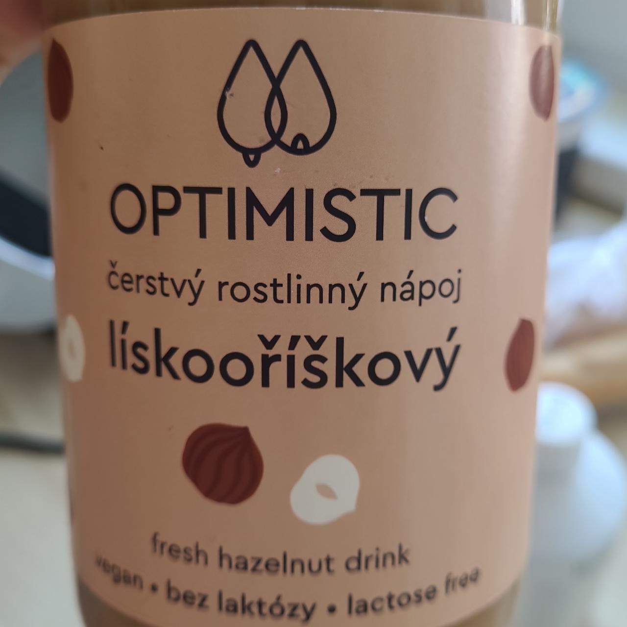 Fotografie - Čerstvý rostlinný nápoj lískooříškový Optimistic