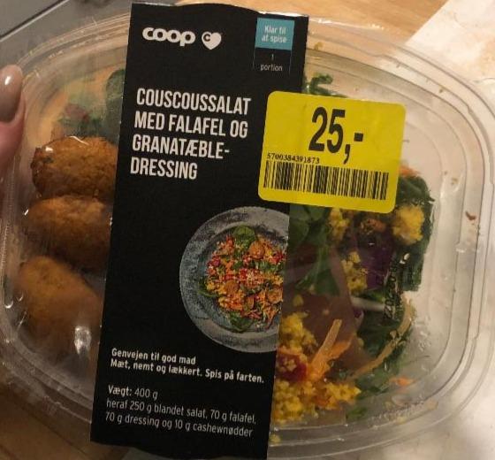 Fotografie - Couscoussalat med falafel og granatæbledressing Coop