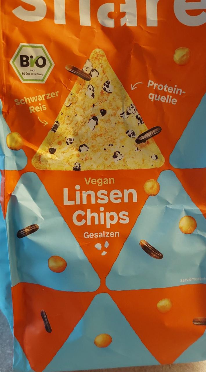 Fotografie - Bio Vegan Linsen Chips gesalzen Share