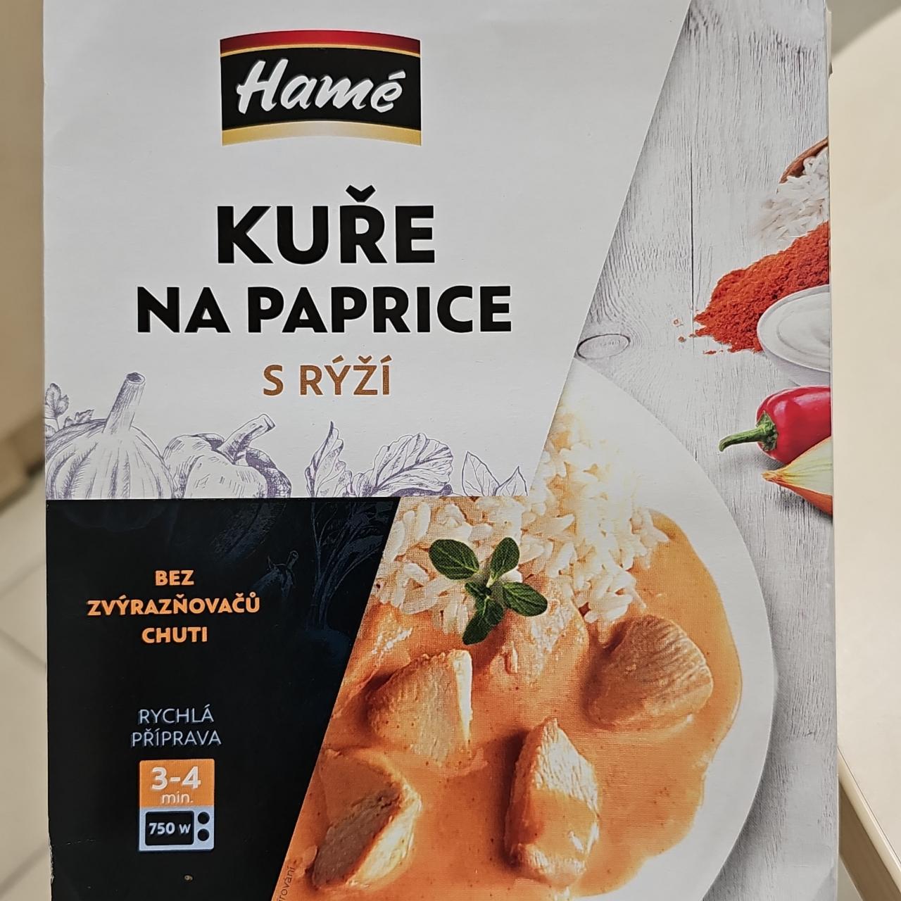 Fotografie - Kuře na paprice s rýží Hamé