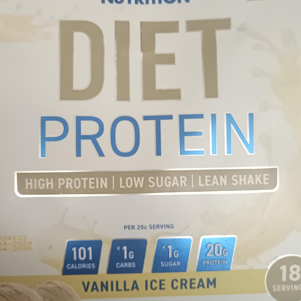 Fotografie - Diet protein vanilla ice cream Applied nutrition