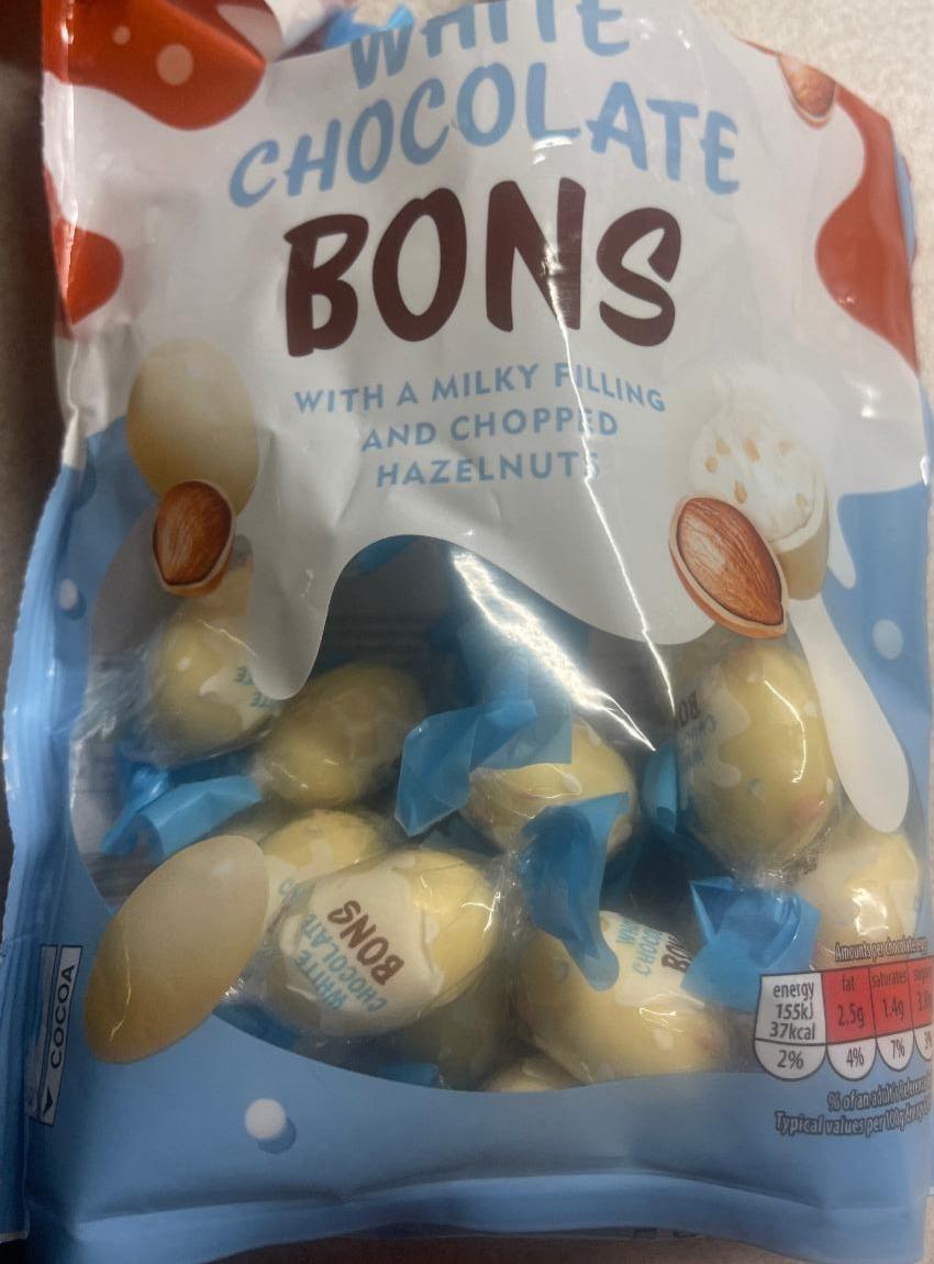 Fotografie - White Chocolate Bons ALDI